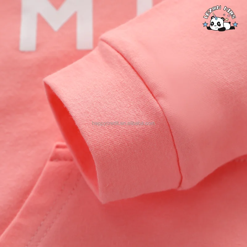 LEZONKIDS - Atacado de conjuntos de roupas infantis femininas com logotipo personalizado de 2 peças, Hoodies e calças